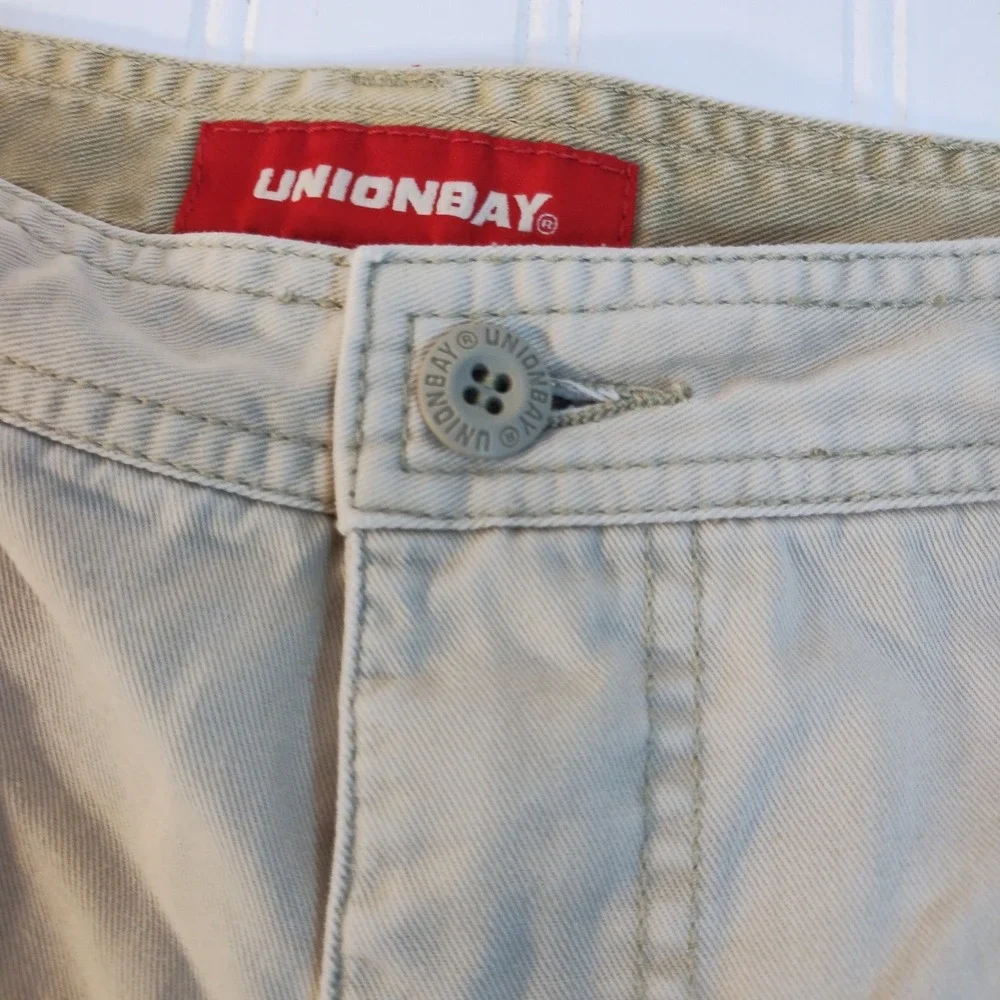 Unionbay Mens 36 Cargo Shorts Tan Khaki Cotton Utility Hiking Casual GorpCore